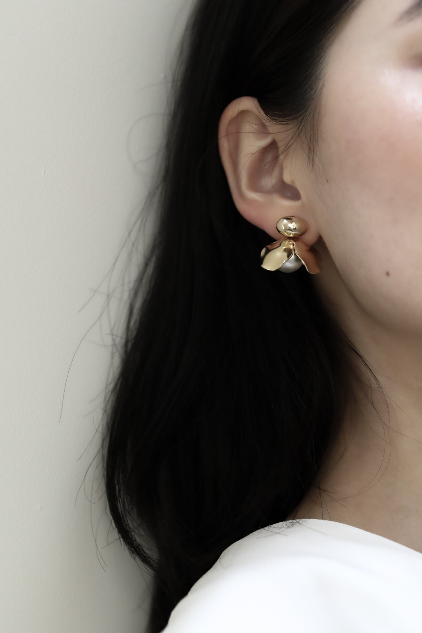 Rowan Flower + Pearl Drop Earrings