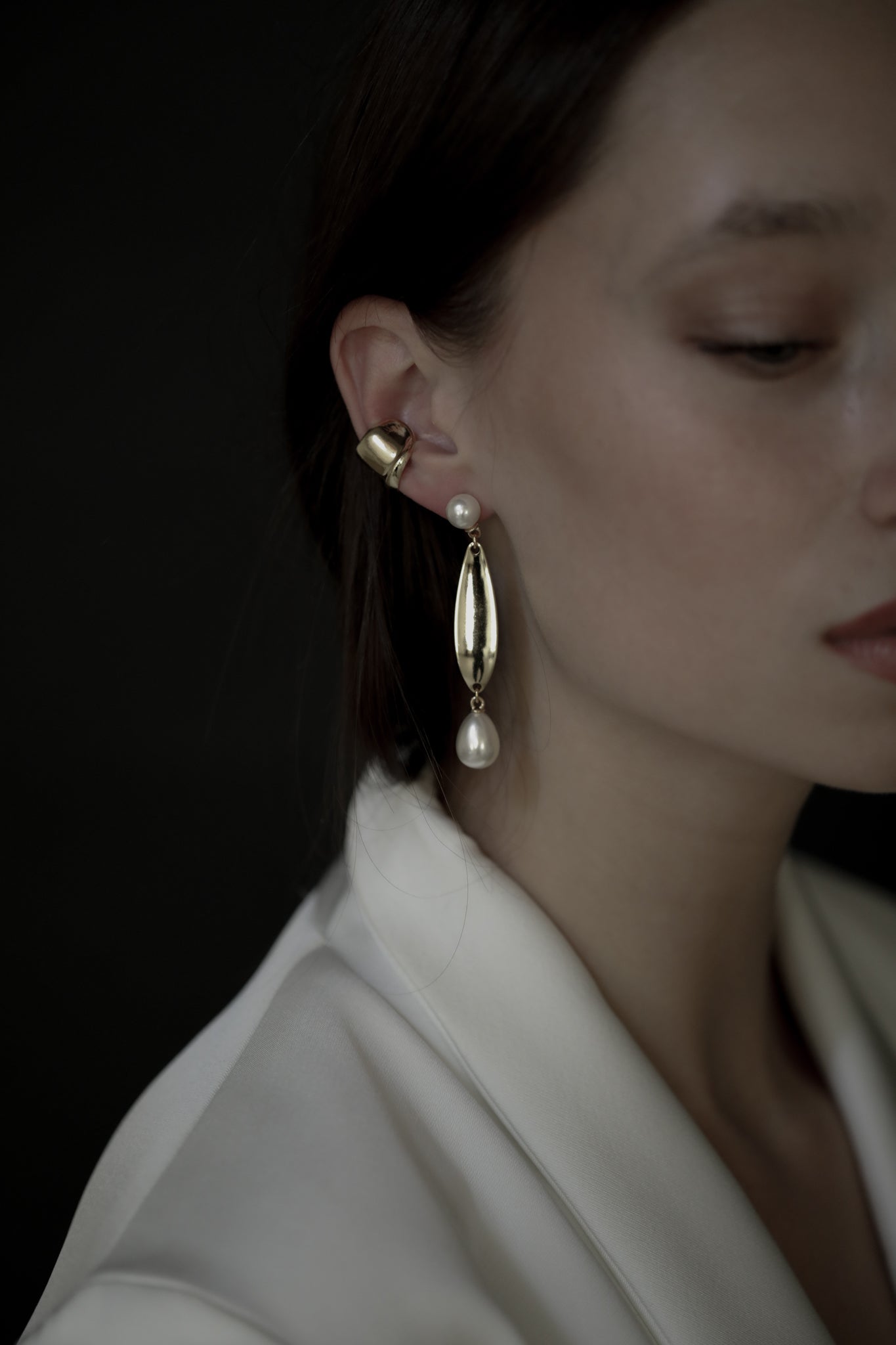 Sculptural Pearl Statement Earrings - Sale