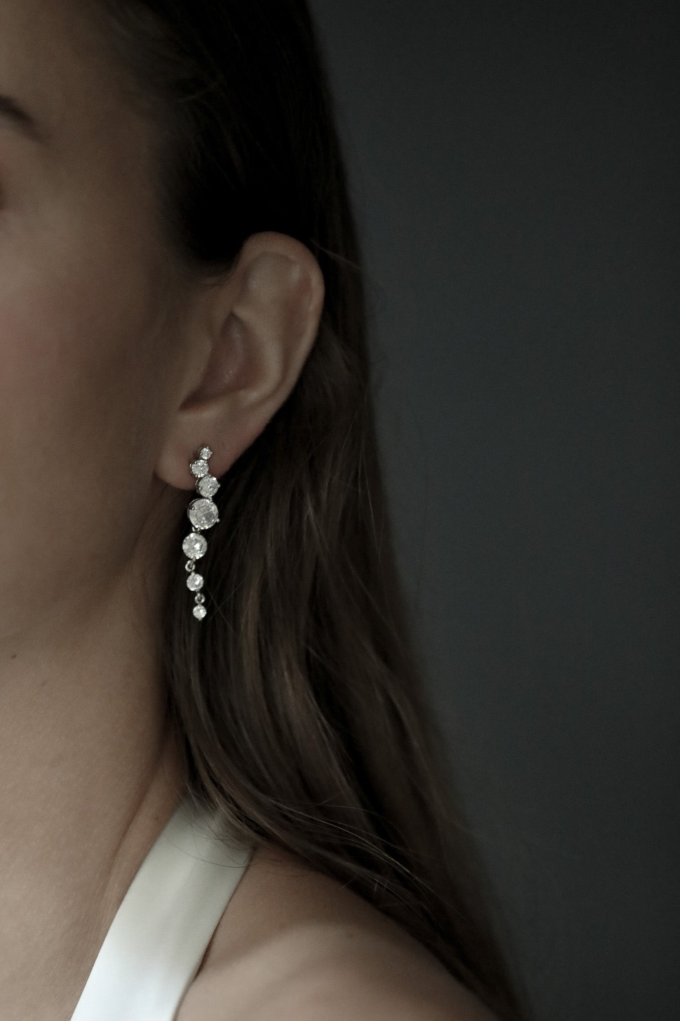 Crystal Cluster Drop Earrings - Sale