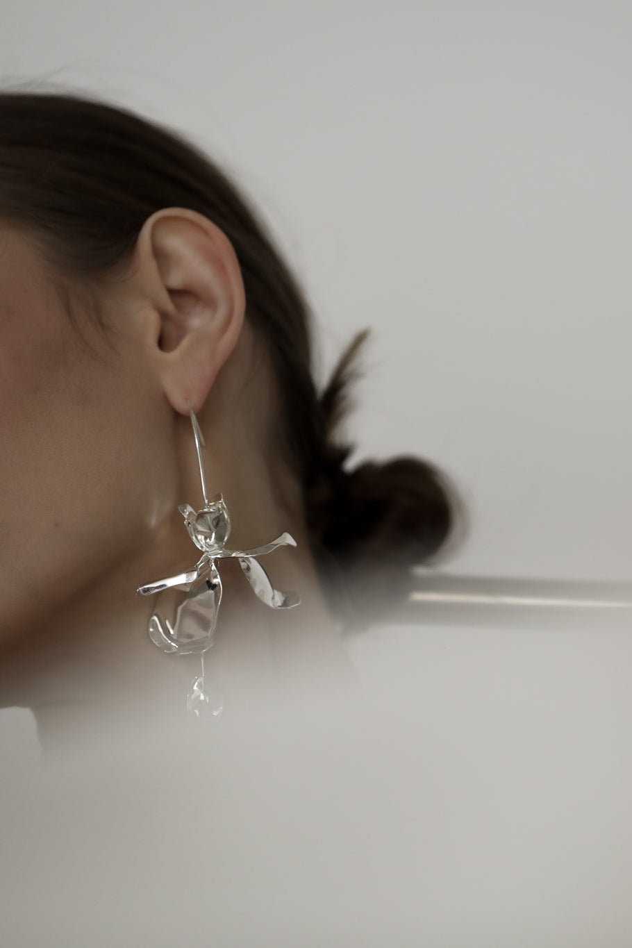Magnolia Stem Drop Earrings – Silver A.B.Ellie Magnolia Stem Drop 