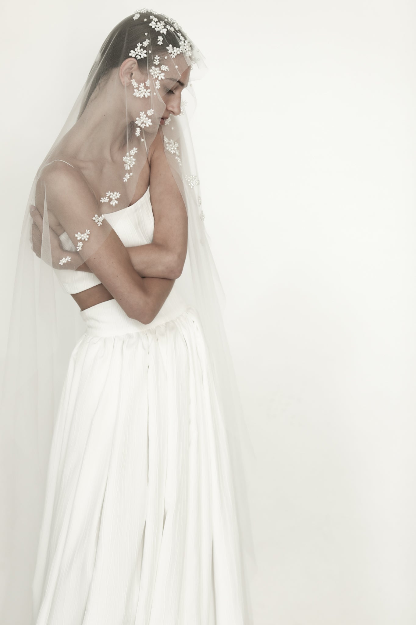Sonia Pearl Mantilla Veil - Sale